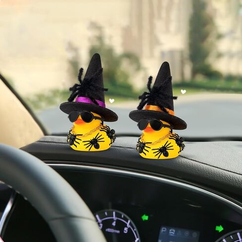 Wonuu Halloween Spider Rubber Duck Decorations Duck Car Ornaments Halloween Accessorie in Kuwait