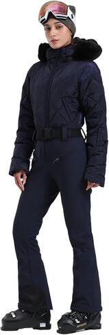GSOU SNOW Womens Ski Suits Down One Piece Snowsuit Waterproof Snowboard Jumpsuits Winter Ski Outfit in Saudi Arabia