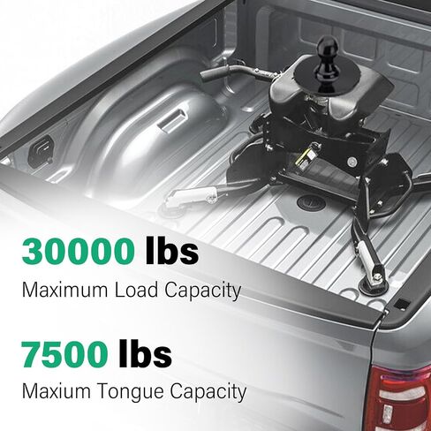 Fifth Wheel Gooseneck Hitch Adapter with 12" Compensation Ring, Kingpin to 2-5/16'' Gooseneck Ball Adapter for RV Truck Pickup Trailer, 30000lbs Max Load Capacity in Saudi Arabia