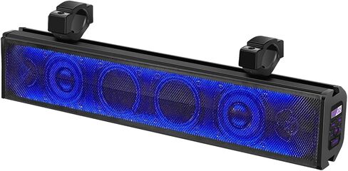 25 "UTV SOUND BAR Bluetooth مقاومة للماء مع إضاءة RGB ، مكبر صوت بلوتوث مع IP65 مقاومة للماء ، 500 واط تضخيم ، تصاعد عالمي ل ATV ، عربة الجولف ، Polaris RZR ، Can-Am in Saudi Arabia