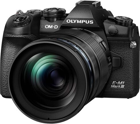 OM SYSTEM Olympus OM-D E-M1 Mark III Black Camera Body with M.Zuiko Digital ED 12-100mm F4.0 is PRO Lens in Kuwait