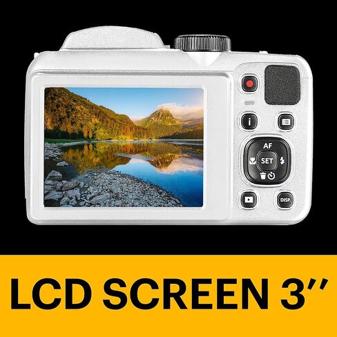 كوداك كاميرا رقمية استرو زووم AZ252-RD بدقة 16 ميجابكسل مع تقريب بصري 25 مرة وشاشة LCD مقاس 3 انش من بيكسبرو (احمر) in Kuwait