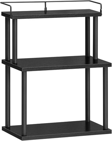 HOOBRO Kitchen Countertop Organizer, Moveable Corner Shelf, Desktop Storage Organizer for Countertop, Office Desk, Living Room, Rustic Brown and Black BF02TL01 in Saudi Arabia