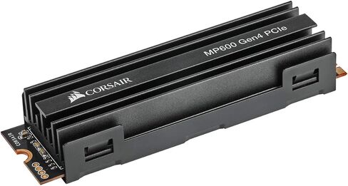 سلسلة Corsair Force MP600 2TB Gen4 PCIe x4 NVMe M.2 SSD (قراءة تسلسلية تصل إلى 4,950 ميجابايت/ثانية وسرعات كتابة تسلسلية 4,250 ميجابايت/ثانية، ناند TLC NAND ثلاثي الأبعاد عالي الكثافة، عامل شكل M.2 2280) أسود in Saudi Arabia