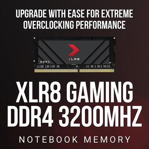 PNY XLR8 Gaming 16GB (2x8GB) DDDR4 DRAM 3200MHz (PC4-25600) CL20 1.2V Dual Channel Overclocked Notebook/Laptop (SODIMM) Computer Memory Kit – MN16GK2D43200X in Saudi Arabia