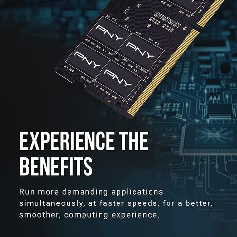 PNY Performance 16GB (2x8GB) DDR4 DRAM 3200MHz (PC4-25600) CL22 (Compatible with 2666MHz, 2400MHz or 2133MHz) 1.2V Dual Channel Notebook/Laptop (SODIMM) Computer Memory Kit – MN16GK2D43200-TB in Saudi Arabia