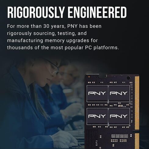 PNY Performance 16GB (2x8GB) DDR4 DRAM 3200MHz (PC4-25600) CL22 (Compatible with 2666MHz, 2400MHz or 2133MHz) 1.2V Dual Channel Notebook/Laptop (SODIMM) Computer Memory Kit – MN16GK2D43200-TB in Saudi Arabia