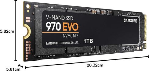 سامسونج (MZ-V7E500BW) 970 EVO SSD 500 جيجابايت - محرك أقراص الحالة الصلبة الداخلي بواجهة M.2 NVMe مع تقنية V-NAND، أسود/أحمر in Kuwait