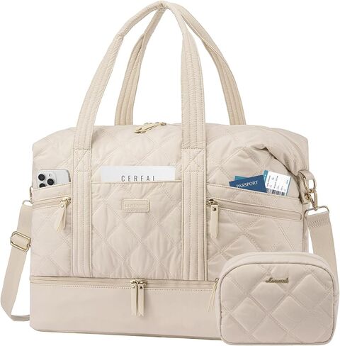 Lovevook Travel Duffle Bag ، حقائب أسبوعية خفيفة الوزن للنساء مع مقصورة الأحذية ، حقيبة سفر شخصية صالة ألعاب رياضية منتفخة ، وحقيبة مبطن على أكياس ليلية وحقيبة للمستشفى للعمل والتسليم in Kuwait
