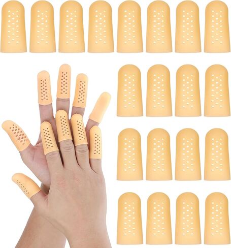 20 pcs silicone apsice ، agts silicone finger ، مع فتحات الهواء ، أغطية الإبهام القابلة للتنفس ، الجروح ، القطع ، المضاد للانتقاء ، التكسير in Kuwait
