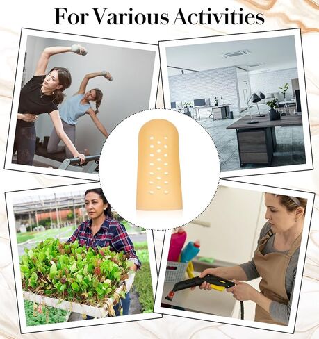 20 pcs silicone apsice ، agts silicone finger ، مع فتحات الهواء ، أغطية الإبهام القابلة للتنفس ، الجروح ، القطع ، المضاد للانتقاء ، التكسير in Kuwait