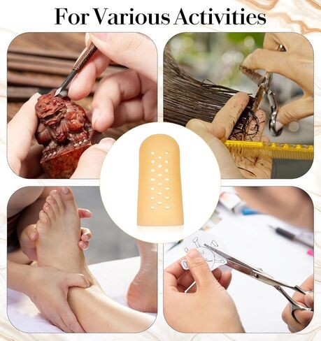 20 pcs silicone apsice ، agts silicone finger ، مع فتحات الهواء ، أغطية الإبهام القابلة للتنفس ، الجروح ، القطع ، المضاد للانتقاء ، التكسير in Kuwait