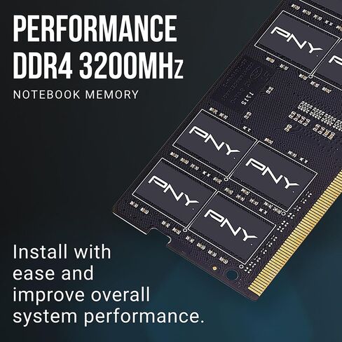 PNY Performance 32GB (2x16GB) DDR4 DRAM 3200MHz (PC4-25600) CL22 (Compatible with 2666MHz, 2400MHz or 2133MHz) 1.2V Dual Channel Notebook/Laptop (SODIMM) Computer Memory Kit – MN32GK2D43200-TB in Saudi Arabia