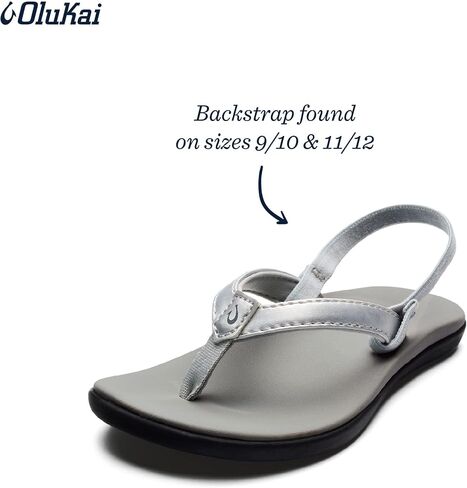 OLUKAI Ho'opio Girls' Beach Sandals, Quick-Dry Flip-Flop, Water Resistant & Cute Design, All-Day Comfort Fit in Saudi Arabia