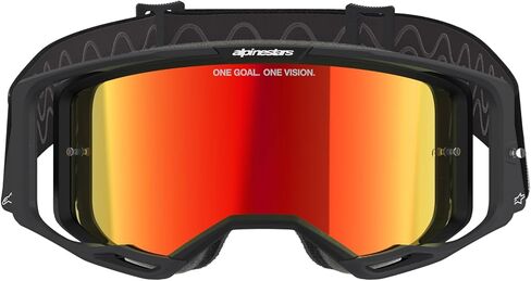 Alpinestars Vision 8 MX ATV MTB Off Road Goggle (Black - Mirror Red Lens) in Saudi Arabia