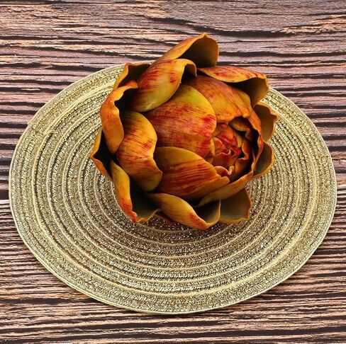 Large Artificial Artichoke Fake Vegetables and Fruits for Home Decoration (3Pcs Yellow) in Saudi Arabia