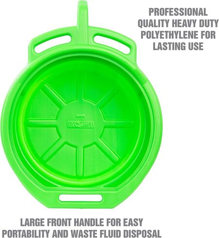 OEMTOOLS 87034 Oil Drain Pan, 4 Gallon Oil Pan, Heavy Duty Polyethylene, Pour Spout, No-Splash Lip, 3 Ergonomic Handles, Stackable Design in Saudi Arabia