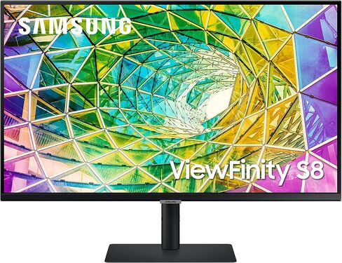 SAMSUNG ViewFinity S80A Series 27-Inch 4K UHD (3840x2160) Computer Monitor, HDMI, USB Hub, HDR10 (1 Billion Colors), Height Adjustable Stand, TUV-Certified Intelligent Eye Care (LS27A804NMNXGO),Black in Saudi Arabia
