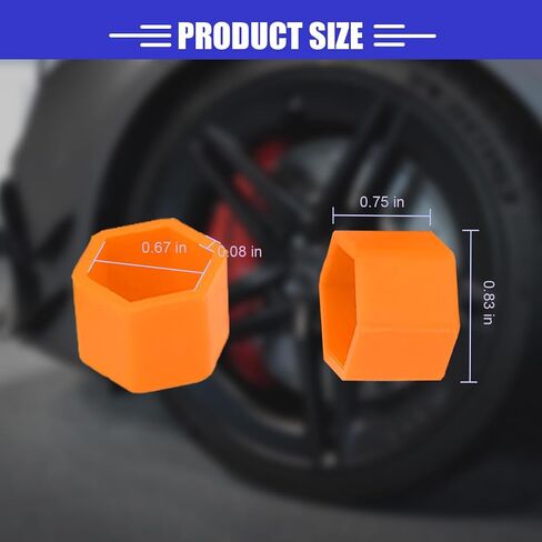 Mandark 20PCS Car Lug Nut Covers, 17mm Hexagonal Vehicle Wheel Center Bolt Dust Caps, Dustproof Automotive Exterior Tire Rims Nut Protection Accessories, Universal for SUV, Sedan, Truck (Blue) in Kuwait