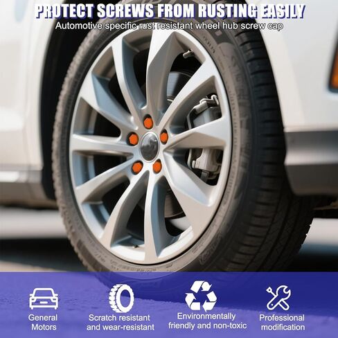 Mandark 20PCS Car Lug Nut Covers, 17mm Hexagonal Vehicle Wheel Center Bolt Dust Caps, Dustproof Automotive Exterior Tire Rims Nut Protection Accessories, Universal for SUV, Sedan, Truck (Blue) in Kuwait