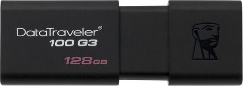 Kingston 128GB DataTraveler 100 G3 USB 3.0 قراءة 100 ميجابايت/ثانية، كتابة 10 ميجابايت/ثانية (DT100G3/128 جيجابايت) in Kuwait