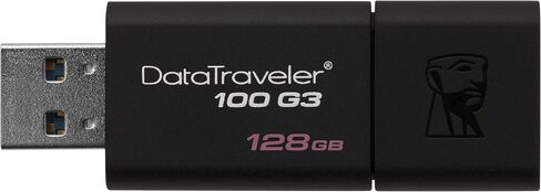 Kingston 128GB DataTraveler 100 G3 USB 3.0 قراءة 100 ميجابايت/ثانية، كتابة 10 ميجابايت/ثانية (DT100G3/128 جيجابايت) in Kuwait