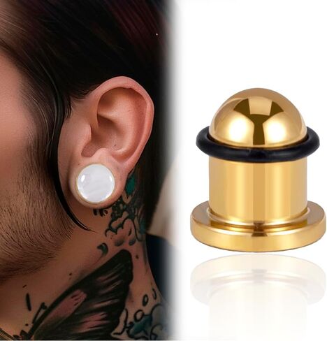 Shell Opal Ear Gauges Stretching Kit Ear Expander Plugs Short Taper Expander Solid Tunnels Body Piercing Jewelry Set in Saudi Arabia