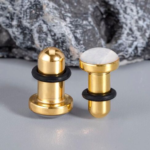 Shell Opal Ear Gauges Stretching Kit Ear Expander Plugs Short Taper Expander Solid Tunnels Body Piercing Jewelry Set in Saudi Arabia