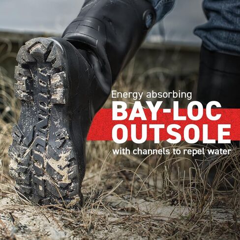DUNLOP 8677608 Chesapeake Boots with Safety Steel Toe, 100% Waterproof PVC, Lightweight and Durable Protective Footwear, Size 8 in Kuwait