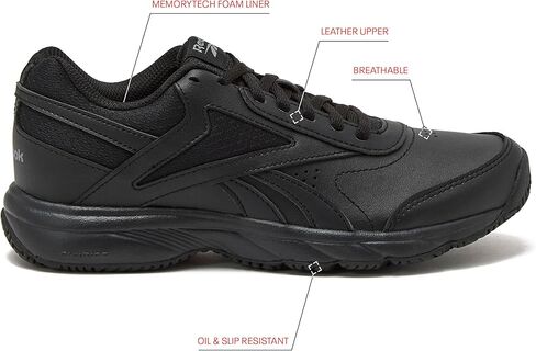 Reebok Men's Work N Cushion 4.0 Walking Shoe, Black/Cold Grey, 10 M US Men in Saudi Arabia