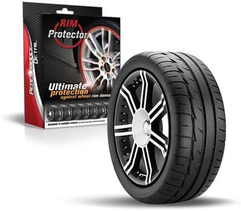 Rim Protector Kit - Red - Alloy Wheel Rim Guard - Set of 4 Rim Protectors Easy to Install in Saudi Arabia