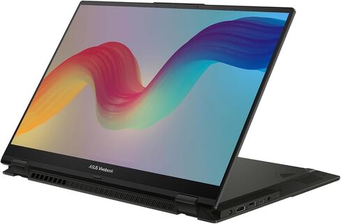 ASUS VivoBook Flip 14 Thin and Light 2-in-1 Laptop, 14” FHD Touch, 11th Gen Intel Core i3-1115G4, 4GB RAM, 128GB SSD, Thunderbolt 4, Fingerprint, Windows 10 Home in S Mode, Indie Black, TP470EA-AS34T in Kuwait
