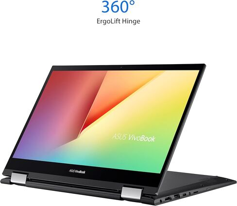 ASUS VivoBook Flip 14 Thin and Light 2-in-1 Laptop, 14” FHD Touch, 11th Gen Intel Core i3-1115G4, 4GB RAM, 128GB SSD, Thunderbolt 4, Fingerprint, Windows 10 Home in S Mode, Indie Black, TP470EA-AS34T in Saudi Arabia