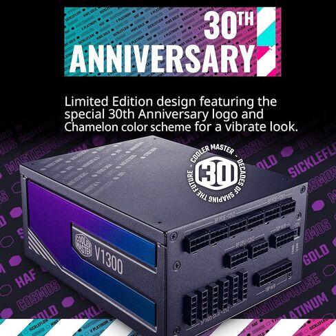 Cooler Master V750 Gold V2 Full Modular,750W, 80+ Gold Efficiency, Semi-fanless Operation, 16AWG PCIe high-Efficiency Cables, 10 Year Warranty in Saudi Arabia