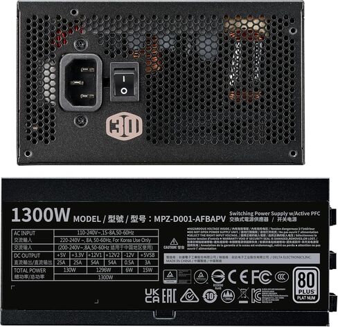 Cooler Master V750 Gold V2 Full Modular,750W, 80+ Gold Efficiency, Semi-fanless Operation, 16AWG PCIe high-Efficiency Cables, 10 Year Warranty in Saudi Arabia