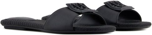 Armani Exchange Slide Women's Pluded on Sandal مع شعار في الأعلى in Saudi Arabia