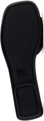 Armani Exchange Slide Women's Pluded on Sandal مع شعار في الأعلى in Saudi Arabia