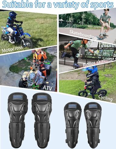 Kids Knee Shin Guard with Elbow Pads for Cycling Motorcycle ATV, Outdoor Sports Protective Gear Suitable for Motocross Skateboarding Skating e-Bike Dirt Bike in Saudi Arabia