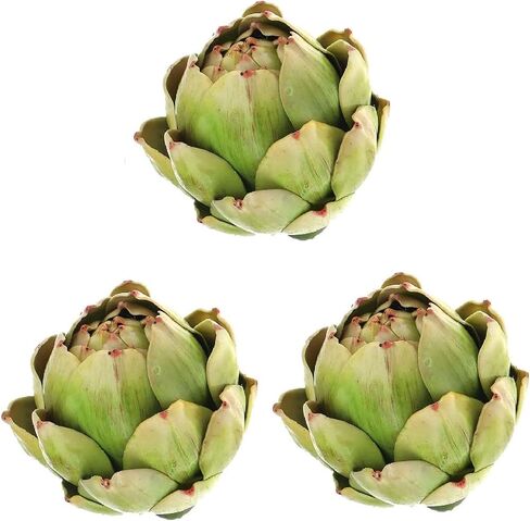 Large Artificial Artichoke Fake Vegetables and Fruits for Home Decoration (3Pcs Yellow) in Saudi Arabia