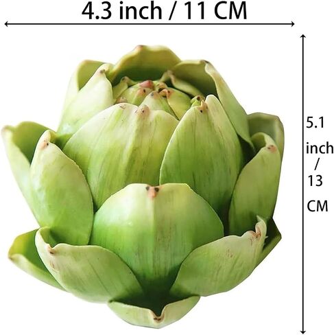 Large Artificial Artichoke Fake Vegetables and Fruits for Home Decoration (3Pcs Yellow) in Saudi Arabia
