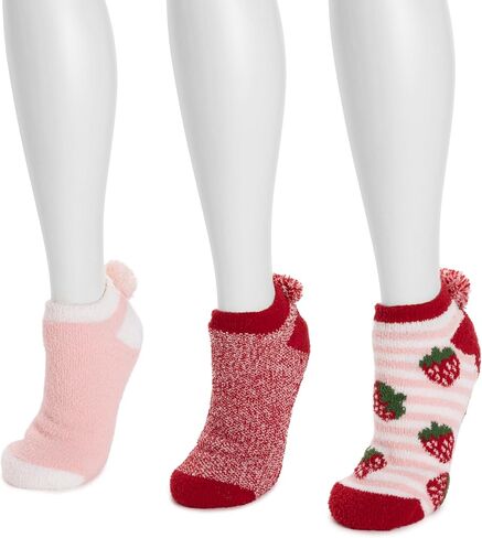 MUK LUKS Women's Set of 3 Cozy Fruit Footies in Saudi Arabia