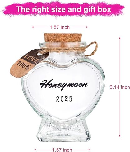 Honeymoon Sand Keepsake Jar 2025, Engagement Gift, Wedding Gift, Bridal Shower Gift, Romantic Honeymoon Gifts for Newlywed Couple(Equipped with a gift box) in Saudi Arabia
