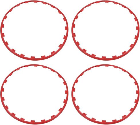 FOSA 4Pcs Wheel Rim Ring, Stylish Sturdy Wheel Edges Trim Protector Ring for 19 Inch Wheels, Replacement for Cars and Trucks (Red) in Kuwait