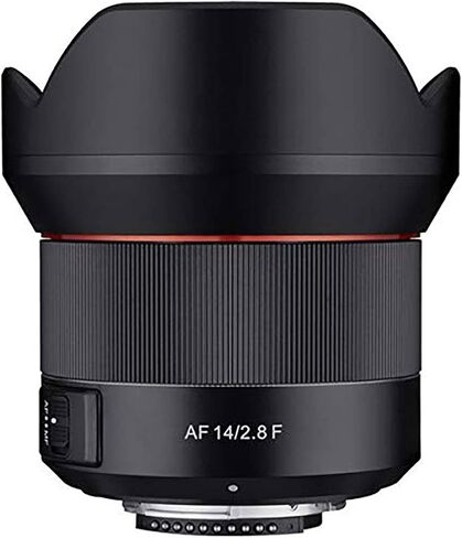 Samyang SYIO14b-E 14mm F2.8 كامل الإطار عدسة التركيز التلقائي لسوني E-Mount، أسود in Kuwait