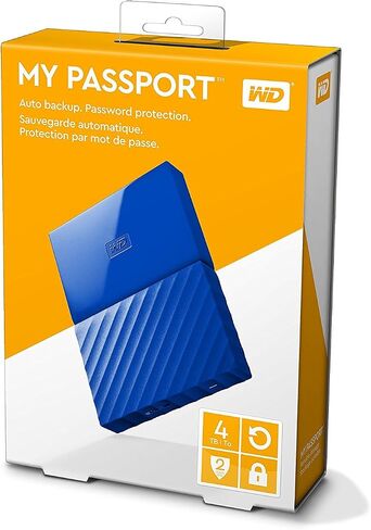 WD 4TB Black My Passport Portable External Hard Drive - USB 3.0 - WDBYFT0040BBK-WESN in Saudi Arabia