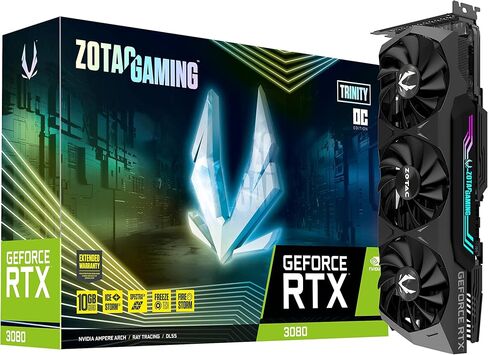 ZOTAC Gaming GeForce RTX™ 3080 Trinity OC LHR 10GB GDDR6X 320-bit 19 Gbps PCIE 4.0 Gaming Graphics Card, IceStorm 2.0 Advanced Cooling, Spectra 2.0 RGB Lighting, ZT-A30800J-10PLHR in Saudi Arabia