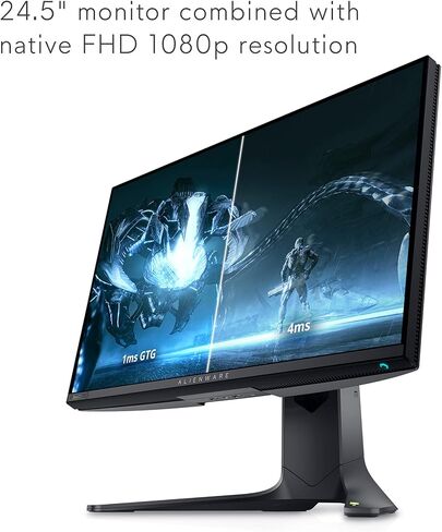 Alienware 360Hz Gaming Monitor 24.5 Inch FHD (Full HD 1920 x 1080p), NVIDIA G-SYNC Certified, 100mm x 100mm VESA Mounting Support, Dark Side of The Moon - AW2521H in Kuwait