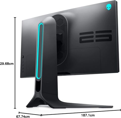 Alienware 360Hz Gaming Monitor 24.5 Inch FHD (Full HD 1920 x 1080p), NVIDIA G-SYNC Certified, 100mm x 100mm VESA Mounting Support, Dark Side of The Moon - AW2521H in Kuwait