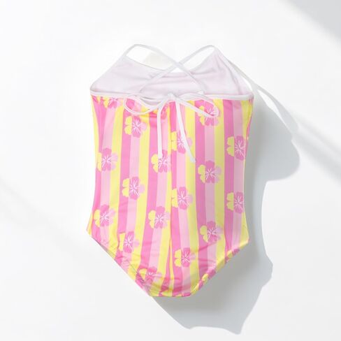 Tommy Bahama Girls One Piece Swimsuit - Tropical Print, Cross-Back Bathing Suit - Quick-Drying Summer Swimwear for Kids in Saudi Arabia