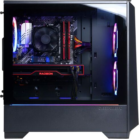 كمبيوتر جيمر ماستر للالعاب، ايه ام دي رايزن 5 5600G 3.9 جيجاهيرتز، جيفورس RTX 3050 8 جيجا، 16 جيجا DDR4، 500 جيجا NVMe PCIe SSD, 2 تيرا HDD واي فاي و ويندوز 11 هوم (GMA890AV2)، اسود in Kuwait